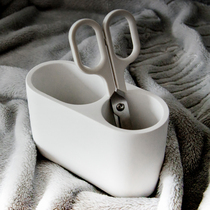 Cement pen holder Nordic desktop storage ornaments creative personality office stationery brush simple ins home accessories