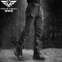 Outdoor consul shark soft shell pants thin waterproof and windproof tactical camouflage pants mens overalls spring and autumn