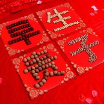 Wedding supplies wedding wedding room wedding bed decoration early birth expensive child mold wedding layout creative happy Word Press bed ornaments