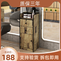 Hairdressing tool cabinet hair salon tool cart retro cabinet drawer type trolley multifunctional special mirror table small haircut