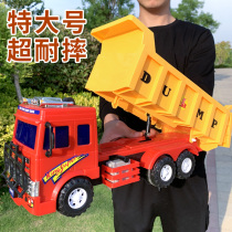 Extra-large dump truck engineering truck transporter children Big Truck big truck toy car model boy 3 years old 4
