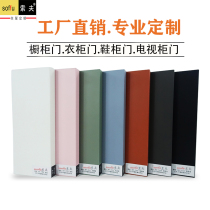 Laser edge sealing cabinet super high door panel custom LGPET Korea imported ASA wardrobe light luxury skin feeling door to top