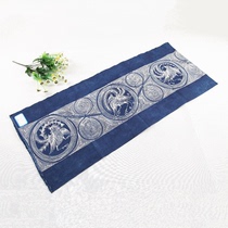 Guizhou batik indigo plant hand-painted cotton handmade table flag restaurant tablecloth home decoration fabric