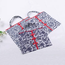 Guizhou batik printing and dyeing process National Wind National Wind buckle cotton fabric shopping bag leisure bag gift bag can be customized