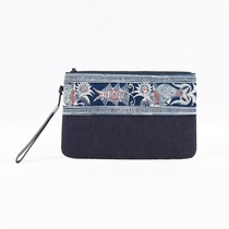 Guizhou batik hand-embroidered hand-painted batik pattern iPad handbag ethnic Fashion Business Bag