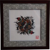 Guizhou Nationalities Handmade Specialty Business Gift Wax Version Hung Painting Ethnic Wind Home Living Room Wall Decoration Frame Painting