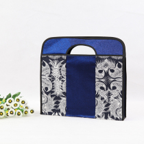 Guizhou batik gift bag batik cloth art bag business office information bag batik briefcase Hand bag available