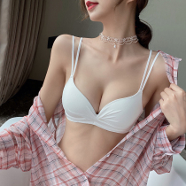 Weiyi white underwear womens small breasts gathered without steel ring adjustment type receiving milk no trace thin beautiful back Pen bra
