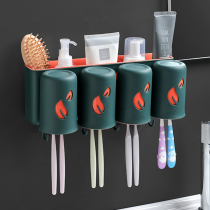 Toothbrush shelve hanging wall-free hanging tooth cup teeth mouthwash toothbrushing cup cup wall-hanging wall-mounted hanging wall suit box