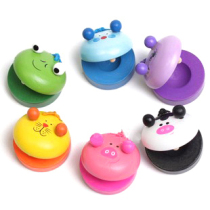 Olff instrumental children percussion instrument Wooden Cartoon Louder Board Animal Round Dance Board Baby Music Toy Lunchboard
