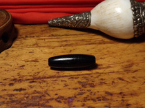 Antique beads Millennium black agate tube beads Lezi Tibetan tradition Tibetan ancient beads wrapped silk Pharmacist sugar ball Tianzhu thread beads