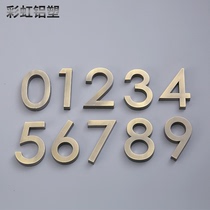 Household house number plate Hotel hotel unit house number room number plate retro digital signage 8CM digital signage