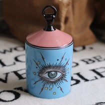 (Yumeda Yoshinori) Vintage Eyes Star Eye Literary Ornament Ceramic Storage Jar Aromatherapy Jar Storage Jar