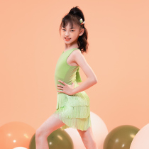 Latin Dance Girls 2022 New Hanging Surf Dress Costume Summer Latin Dance Dress 3621