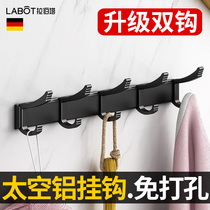 Hook Powerful Viscose Free To Punch Bathroom Towel Toilet Door Rear Waterproof Wall-mounted Free Nail Space Aluminum Hanging Clothes Hook