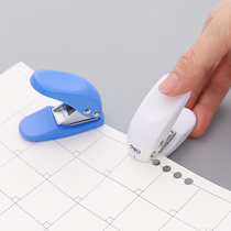  Deli mini punch machine Loose-leaf paper DIY hand ledger book Round hole punch Student stationery Office supplies