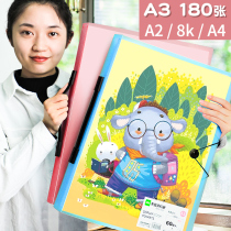 a3 Album storage folder Portfolio folder Childrens art drawing paper save sketch painting storage book 8k open a2 favorites Poster data finishing 4k certificate collection book bag of paintings