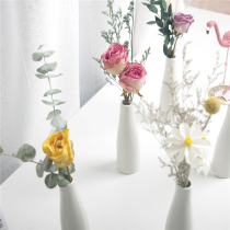 Dried flower bouquet Japanese ceramic bottle hipster minimalist modern home desk decoration ornaments shooting props