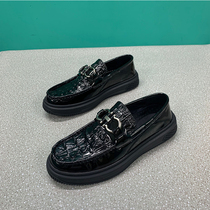 Summer Doudou shoes mens shoes casual shoes mens pedal 2021 new black patent leather hollow breathable wild