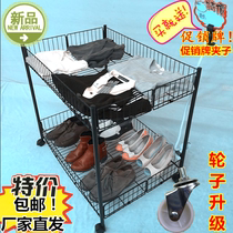 Supermarket promotion floating car shelves special dump truck mobile cart folding table clothing display rack processing