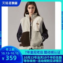 STARTER autumn and winter New Leisure warm standing collar lamb cashmere vest men and women