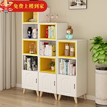 Bookshelves Shelves Shelve Bookcase With Doors Simple Free Combined Living Room Brief Nordic Modern Storage Cabinet European Style