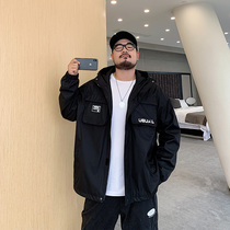 Stupid plus size mens studio fat fat plus plus loose cargo jacket jacket jacket storm jacket men