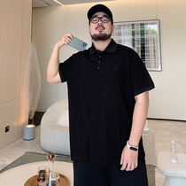 Stay Big Code Mens Clothing Embroidered Short Sleeves Polo Shirt Fat Sub Loose Plus Fattening More Casual Business Turnover T-Shirt Summer
