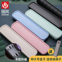 Guangdong wheat element large tableware box plastic student chopstick fork spoon portable tableware travel package box