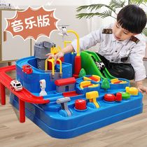 Zhao Liying same toy educational small train track car break through the big adventure parking lot children 3 years old 4 Boys