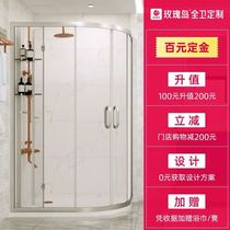 Rose Island shower room BR6 overall custom integrated home bath room price is per square meter price