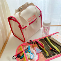 South Korea Ins Mommy Bag Light Multifunction Large Capacity Mom Bag Hand Canvas Out Of Fashion Mother & Baby Bag