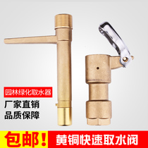 Lawn Garden full copper water intake valve quick water intake valve plug Rod green water pipe ground joint sprinkler hydrant dn15 20