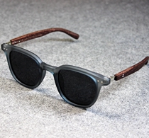 Japanese vintage trend retro-polarized sunglasses male and female wooden colored legs anti-UV sunglasses