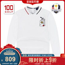 RyderCup Ryde Cup Golf Womens Long Sleeve T-Shirt New Autumn and Winter Fashion Ladies Lapel Casual Long Sleeve