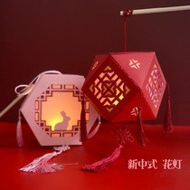 国庆中式灯笼材料包儿童diy手工宫灯 节日兔子宝瓶中国花灯幼儿园