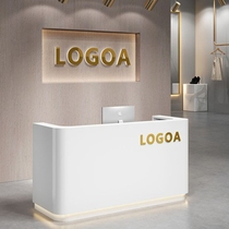 Cashier Desk Small Shop Counter Beauty Salon Clothing Shop Minimalist Modern Baking Lacquered Small Bar Table Front Desk Reception Desk
