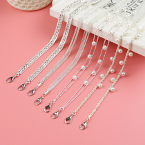 New metal rhinestone pearl shoulder strap suspender skirt belt accessories Bandeau chain Outer wear strapless fashion shoulder strap Bra belt