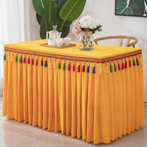 Temple Buddha gold velvet table skirt table cover table cover table skirt tablecloth tablecloth table cloth Buddha platform God position golden custom tablecloth