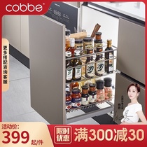 Cabella basket kitchen cabinet 304 stainless steel buffer kitchen cabinet pull basket Drawer type bowl rack basket seasoning pull basket