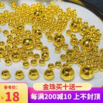 Gold beads Loose beads 999 pure gold small gold beads 3D hard gold Doudou smooth beads Pure gold transfer beads bracelet with beads