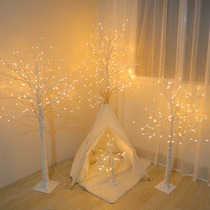 Weiting led glowing Christmas tree girl heart Net red room bedroom layout romantic stars tree lights festival decoration