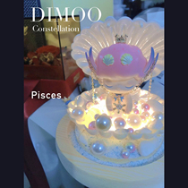 Bubble Mart dimoo constellation scene material hand-held blind box storage display box glass cover diy birthday gift
