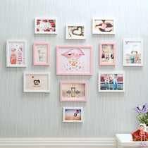Jingyu 12 frame heart Photo Wall photo frame hanging wall combination photo wall modern simple home bedroom photo frame wall
