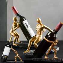 Nordic figures Hercules wine rack resin creative modern home living room wine cabinet soft decorations ornaments