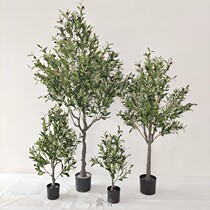 High-end simulation olive tree potted Nordic home living room office window floor fake green plant decorative tree