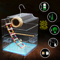 Parrot bird cage large stainless steel tiger skin starling wren Xuanfeng Peony thrush parrot breeding large bird cage