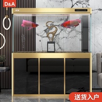 Decker fish tank Large aquarium Household living room ultra-white glass bottom filter aluminum alloy skeleton ecological arowana fish tank