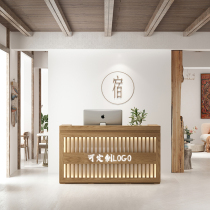 Chinese style cashier Simple modern Japanese style front desk Health hall Homestay Bar Restaurant Teahouse Ear picking hall Reception desk