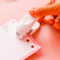 Y axis Japanese simple punching machine Del Li mini binding machine cute manual loose leaf paper single hole punch